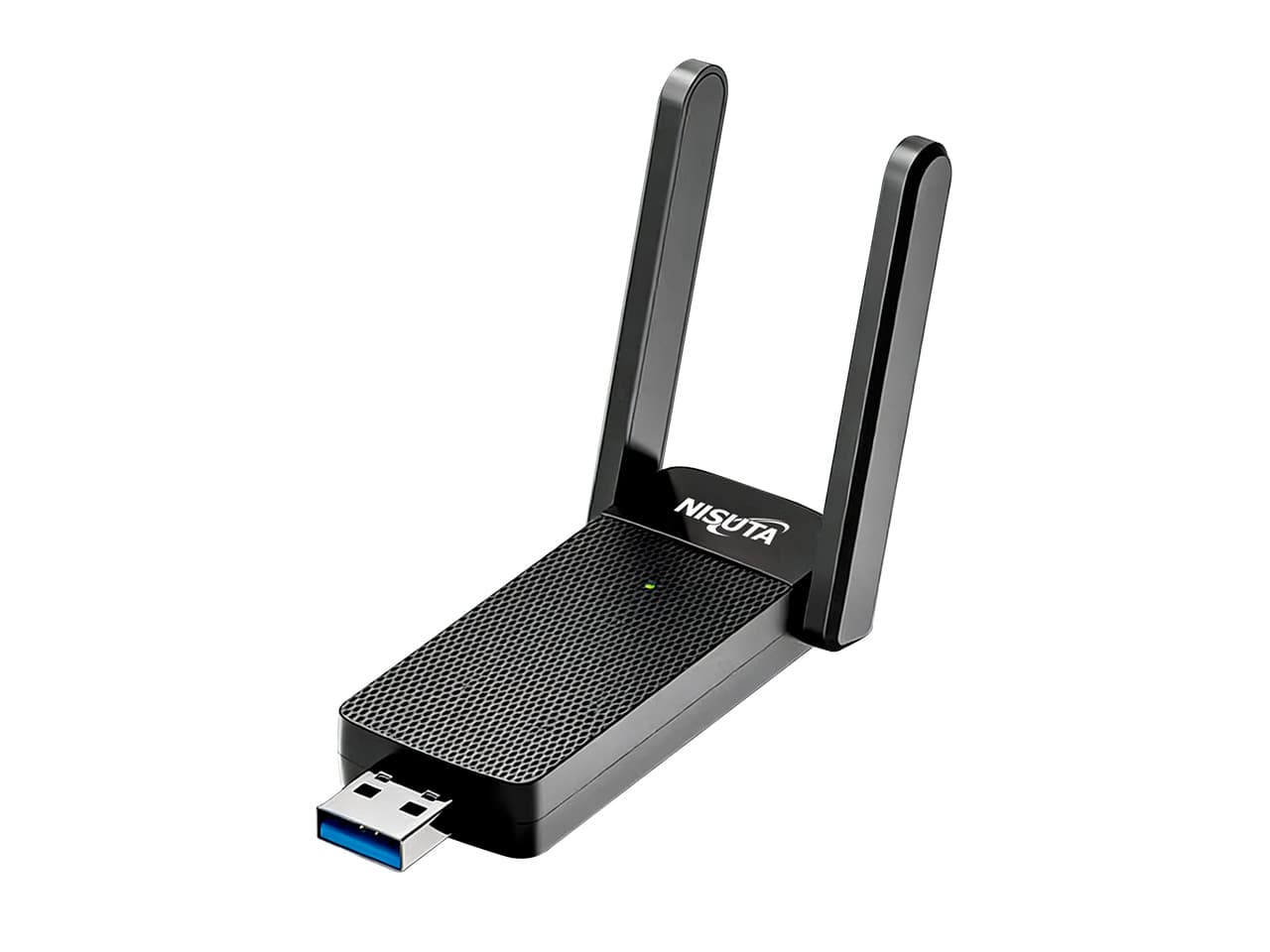 Wireless USB dual band 1800 Mbps Wifi6 con 2 antenas externas de 3dbi · Nisuta