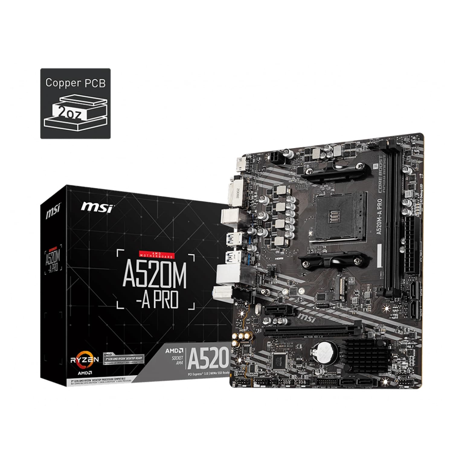 Motherboard MSI A520M-A PRO AM4 DDR4 · MSI