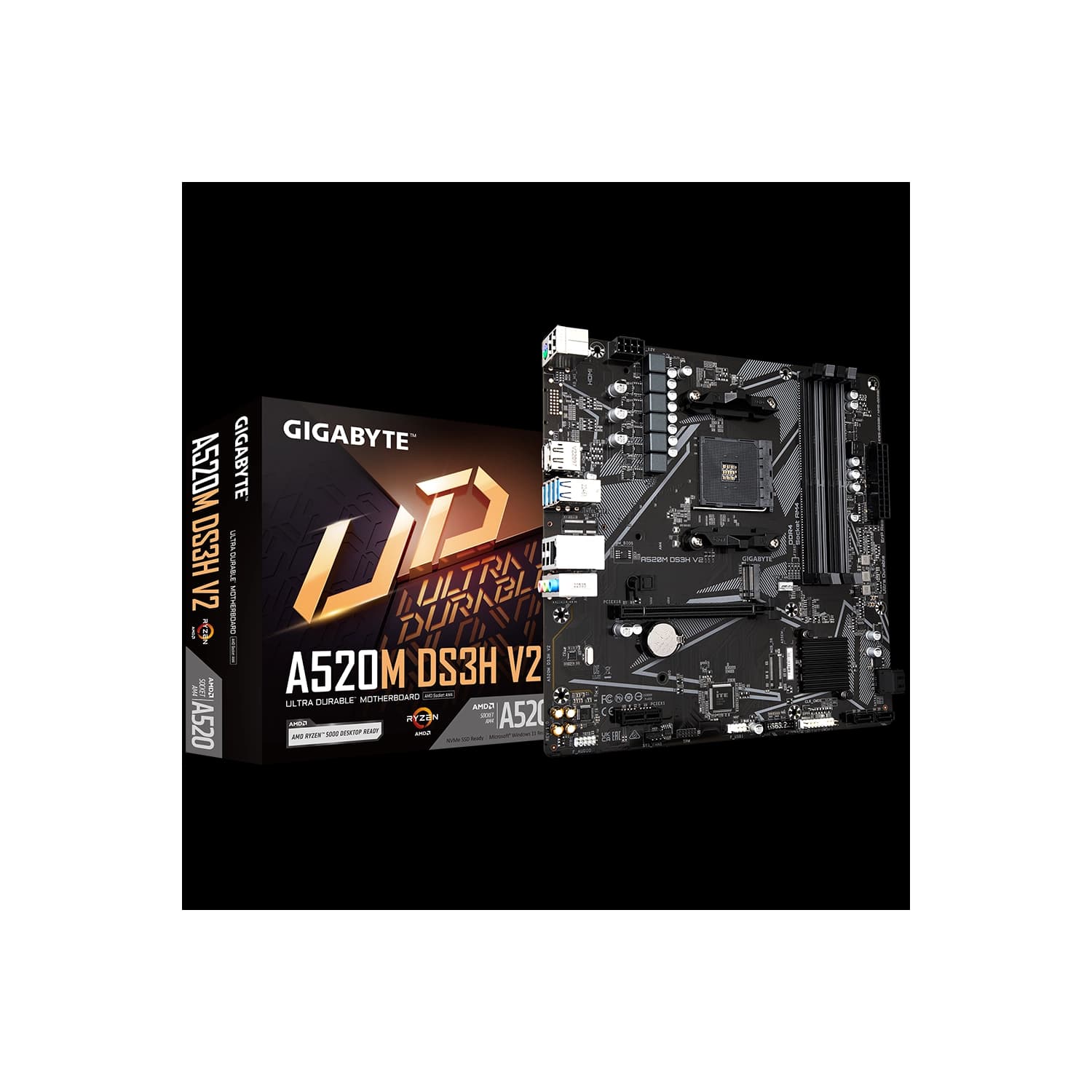 Motherboard GIGABYTE A520M DS3H V2 AM4 DDR4 · Gigabyte