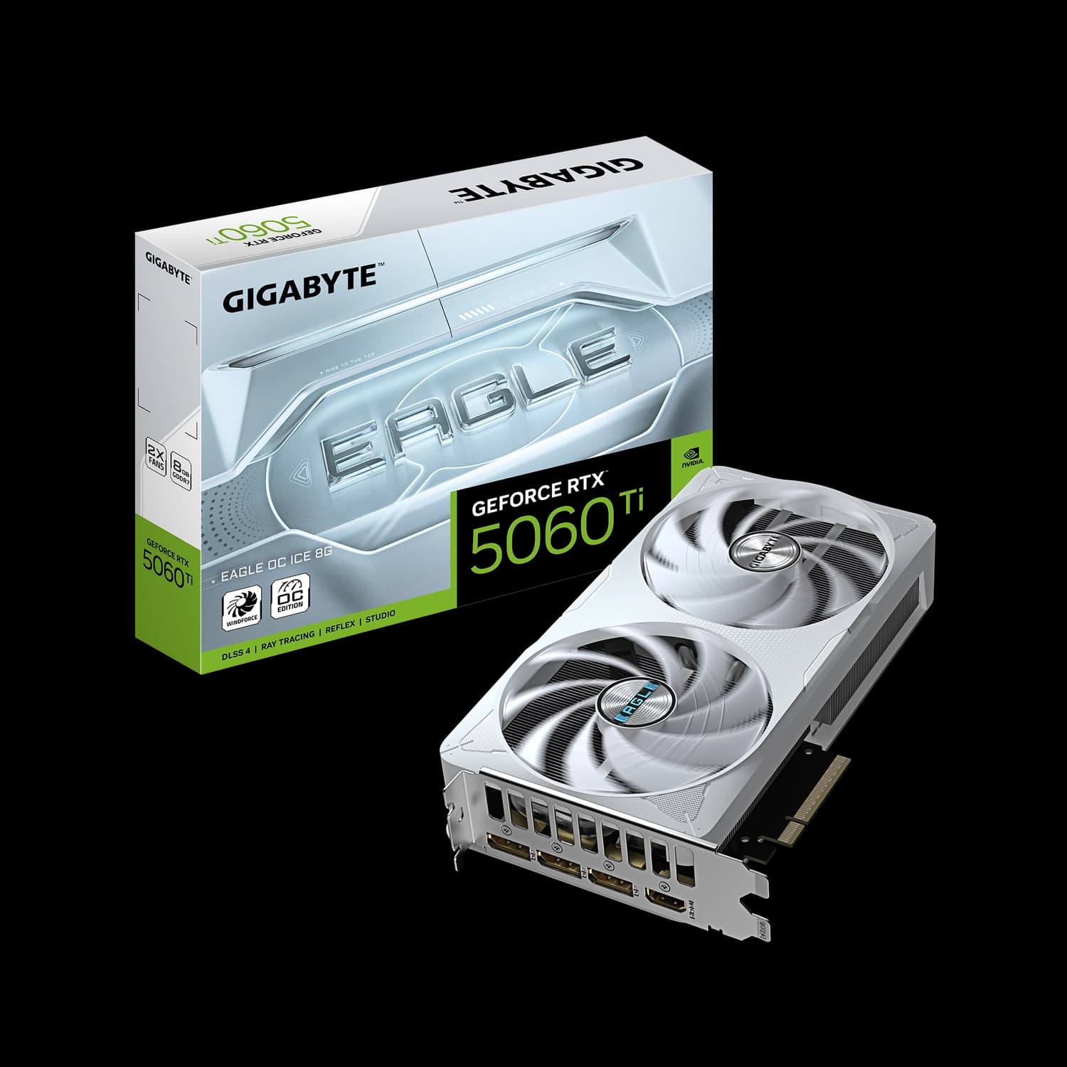 Placa de Video GIGABYTE NVIDIA GeForce RTX 5060 Ti EAGLE OC ICE 8G · Gigabyte