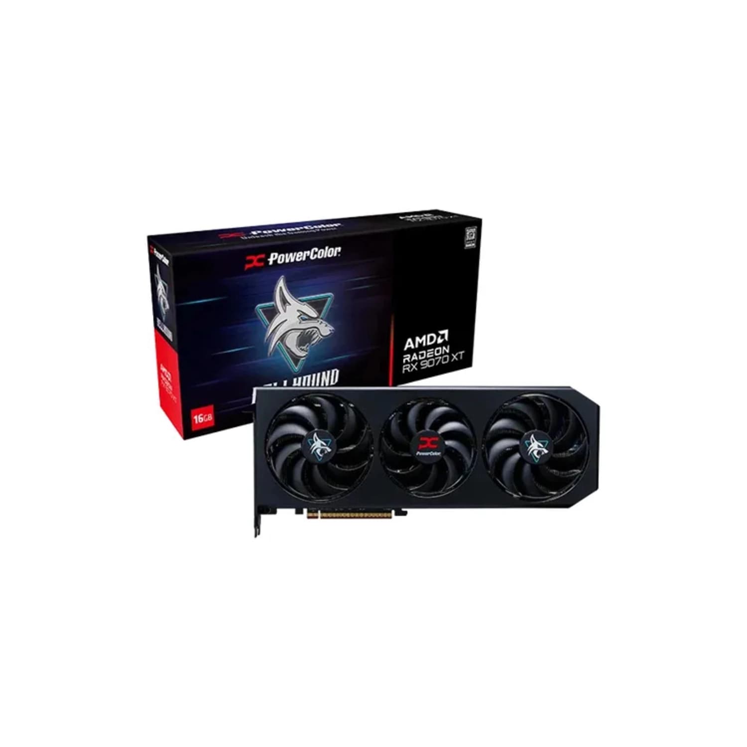 Placa de Video Powercolor Hellhound AMD Radeon RX 9070 XT 16GB GDDR6 · POWERCOLOR