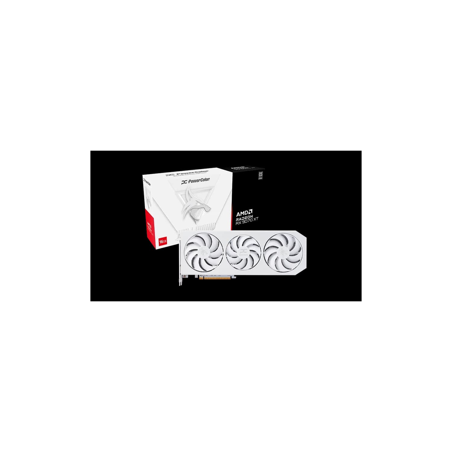 Placa Powercolor Hellhound Spectral White AMD Radeon RX 9070 XT 16GB GDDR6 · POWERCOLOR