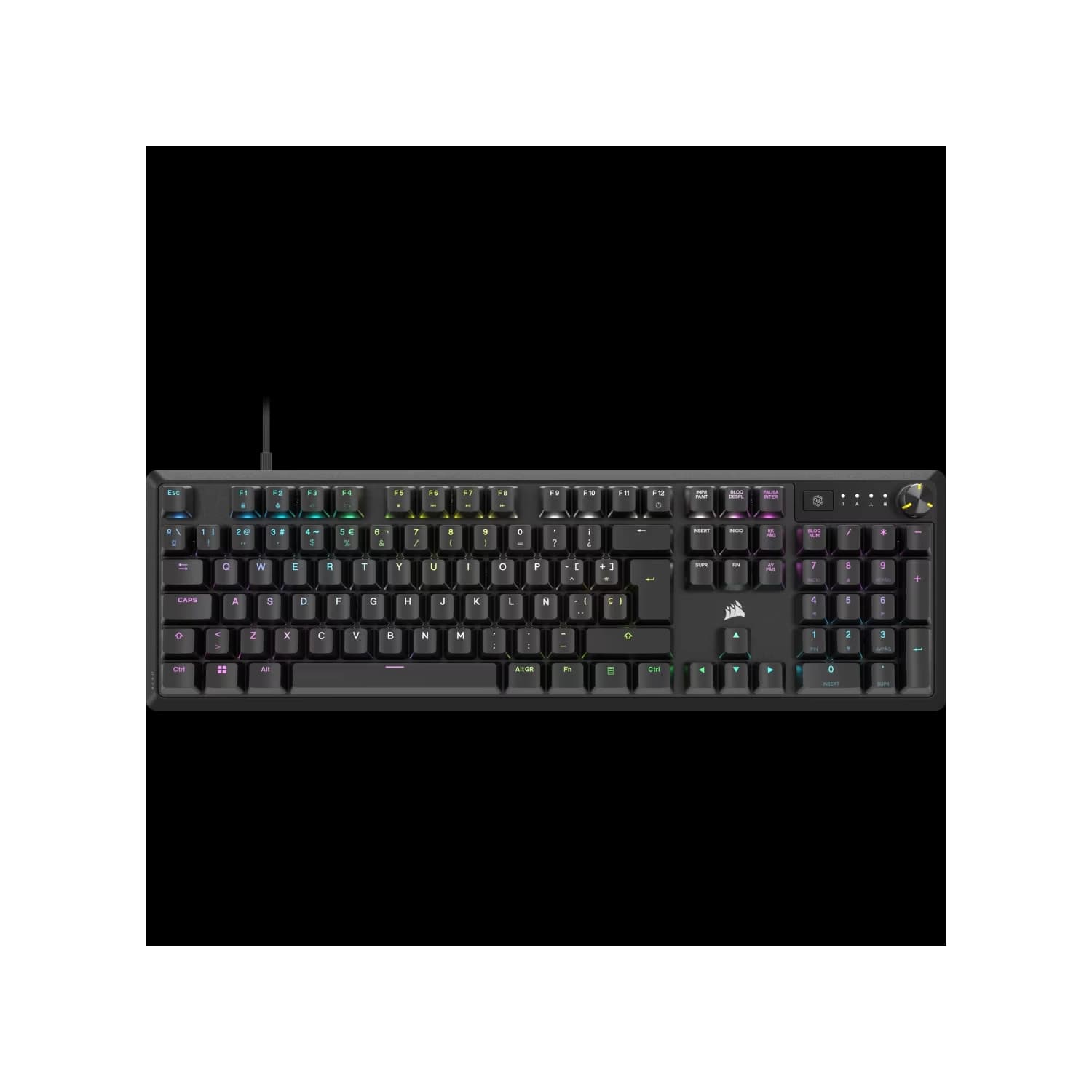 Teclado gamer mecánico CORSAIR K70 CORE RGB: Negro (EN) · Corsair
