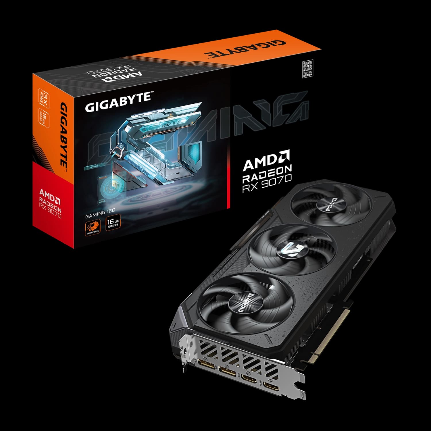 Placa de Video GIGABYTE AMD Radeon RX 9070 GAMING 16G · Gigabyte