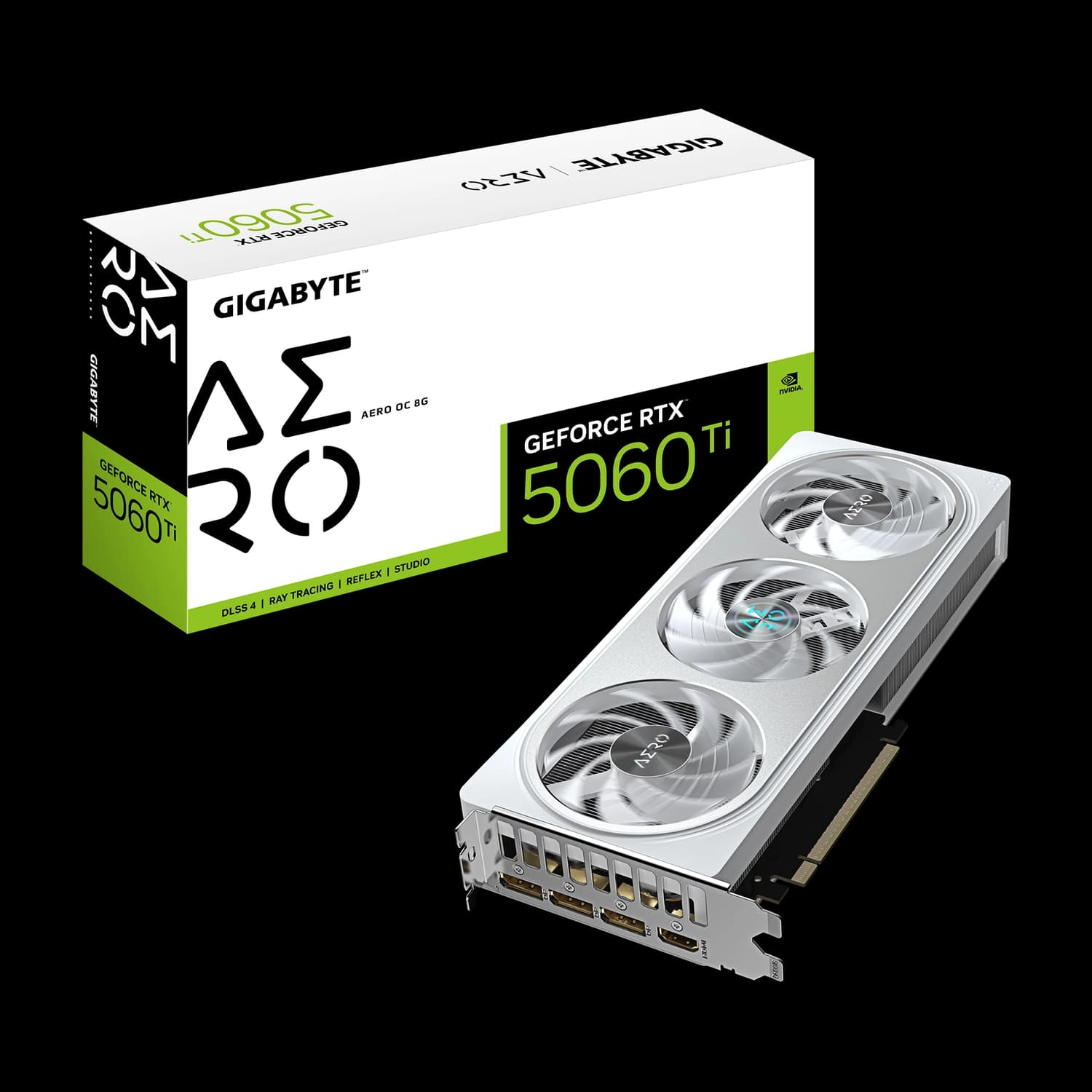 Placa de Video GIGABYTE NVIDIA GeForce RTX 5060 Ti AERO OC 8G · Gigabyte