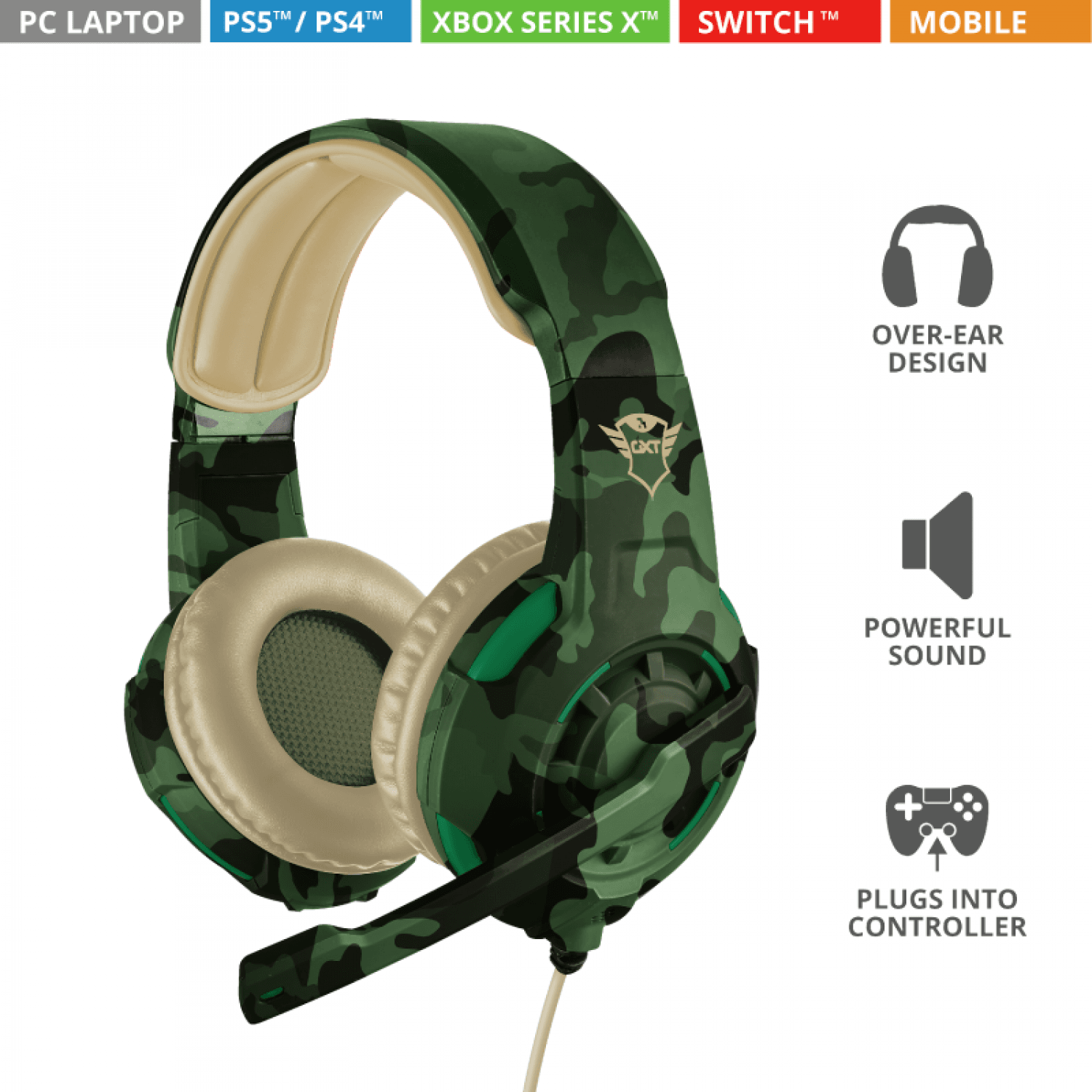 AURICULAR GAMER TRUST RADIUS GXT310C JUNGLE - Imagen 1