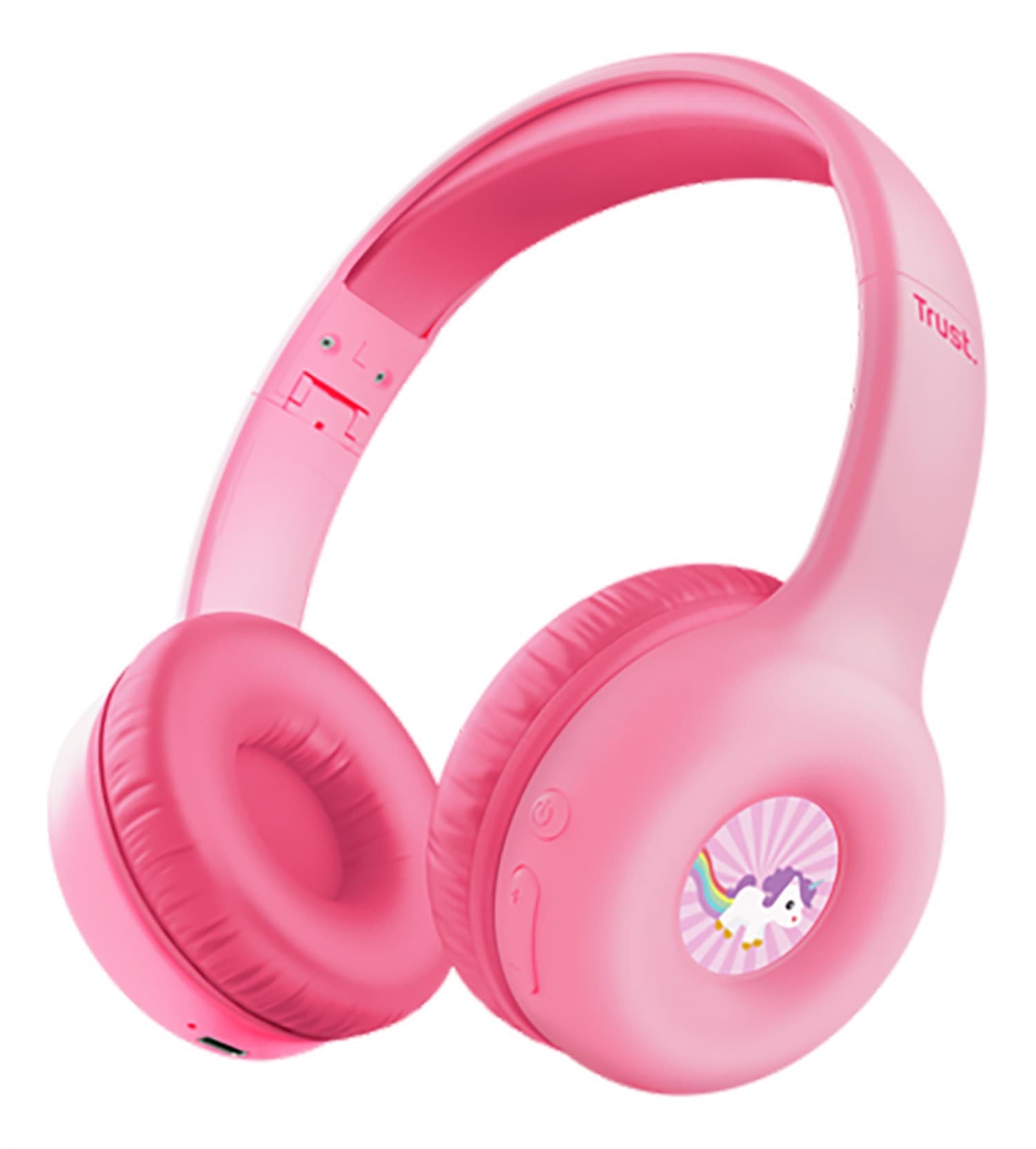 AURICULAR TRUST NOUNA WIRELESS KIDS PINK - Imagen 1