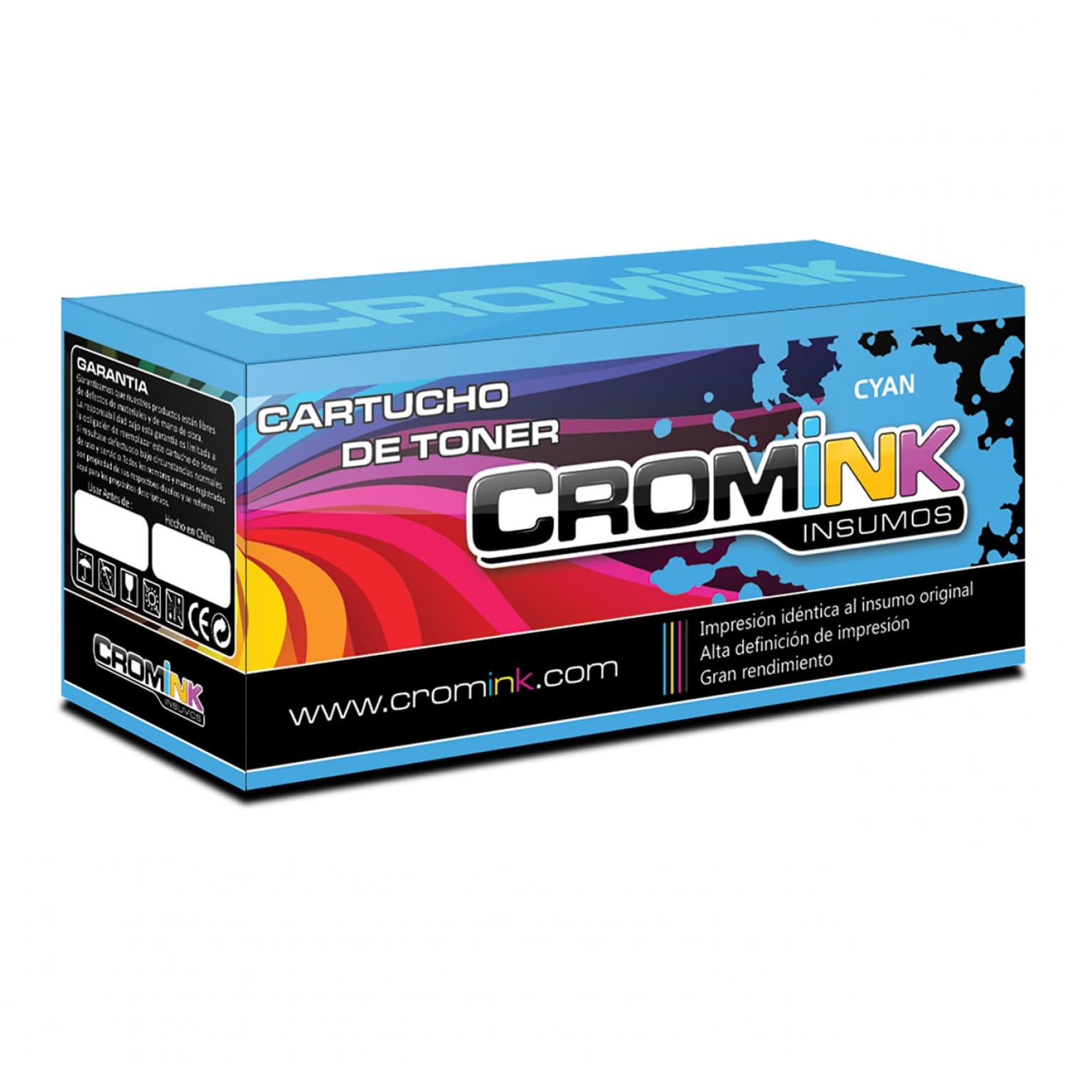CROMINK TONER ALT. HP CE321A CYAN - Imagen 1