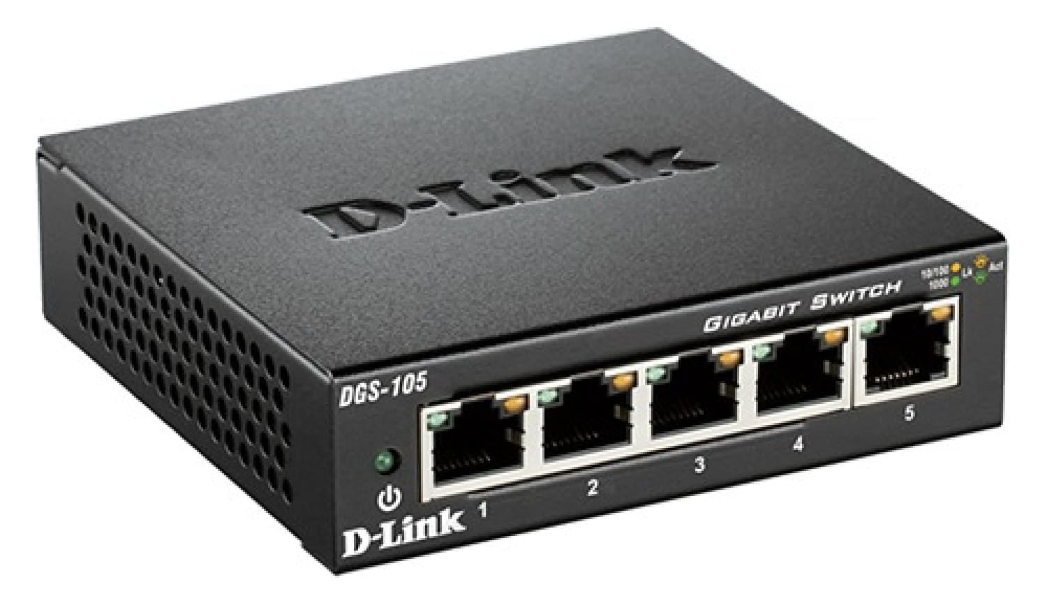 D-LINK DGS-105A SWITCH 5 PUERTOS GIGABIT 10/100/1000Mbps - Imagen 1