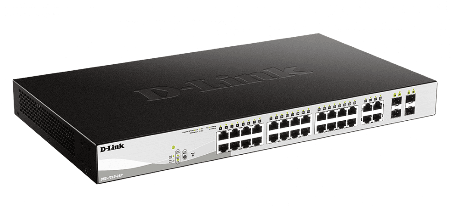 D-LINK SWITCH DGS-1210-28P 24 10/100/1000BASE-T POE 4 100/1000 - Imagen 1