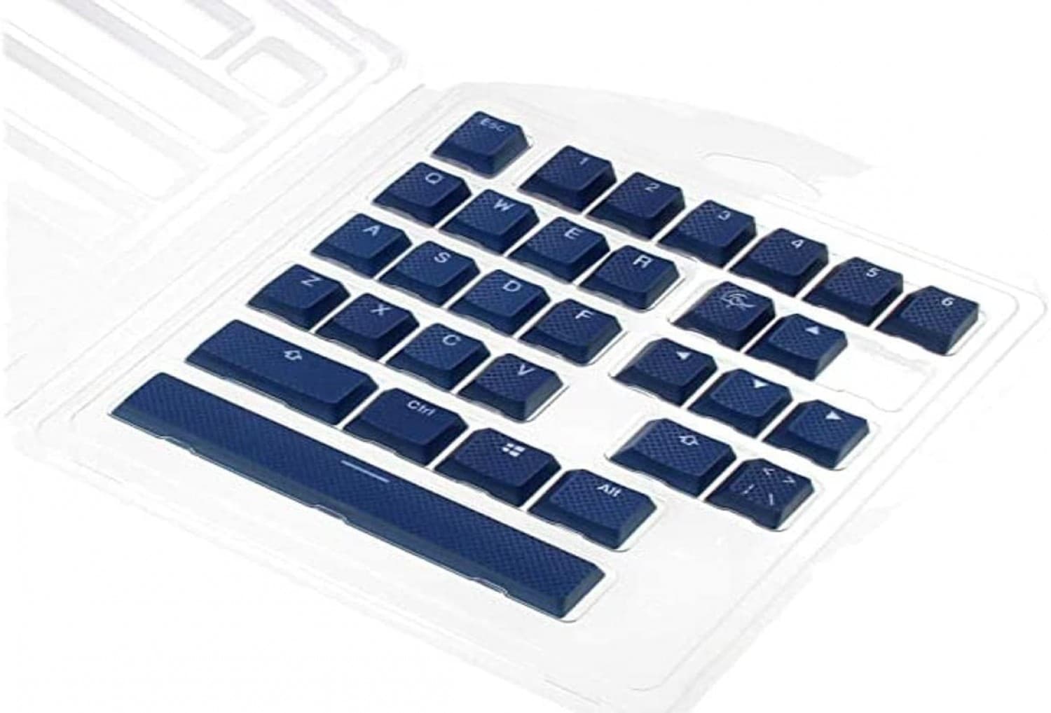 DUCKY RUBBER KEYCAP 31 KEYS RUBBER SEAMLESS DOUBLE SHOT NAVY BLUE COLOR - Imagen 1