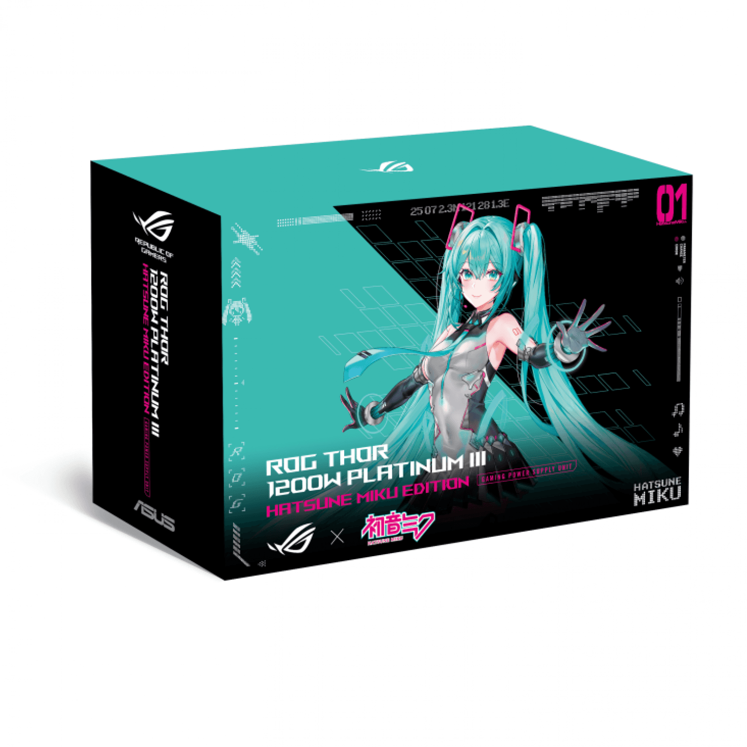 FUENTE ASUS ROG THOR 1200W MIKU EDITION ATX 3.1 PCIE 5.1 80 PLUS PLATINUM - Imagen 1