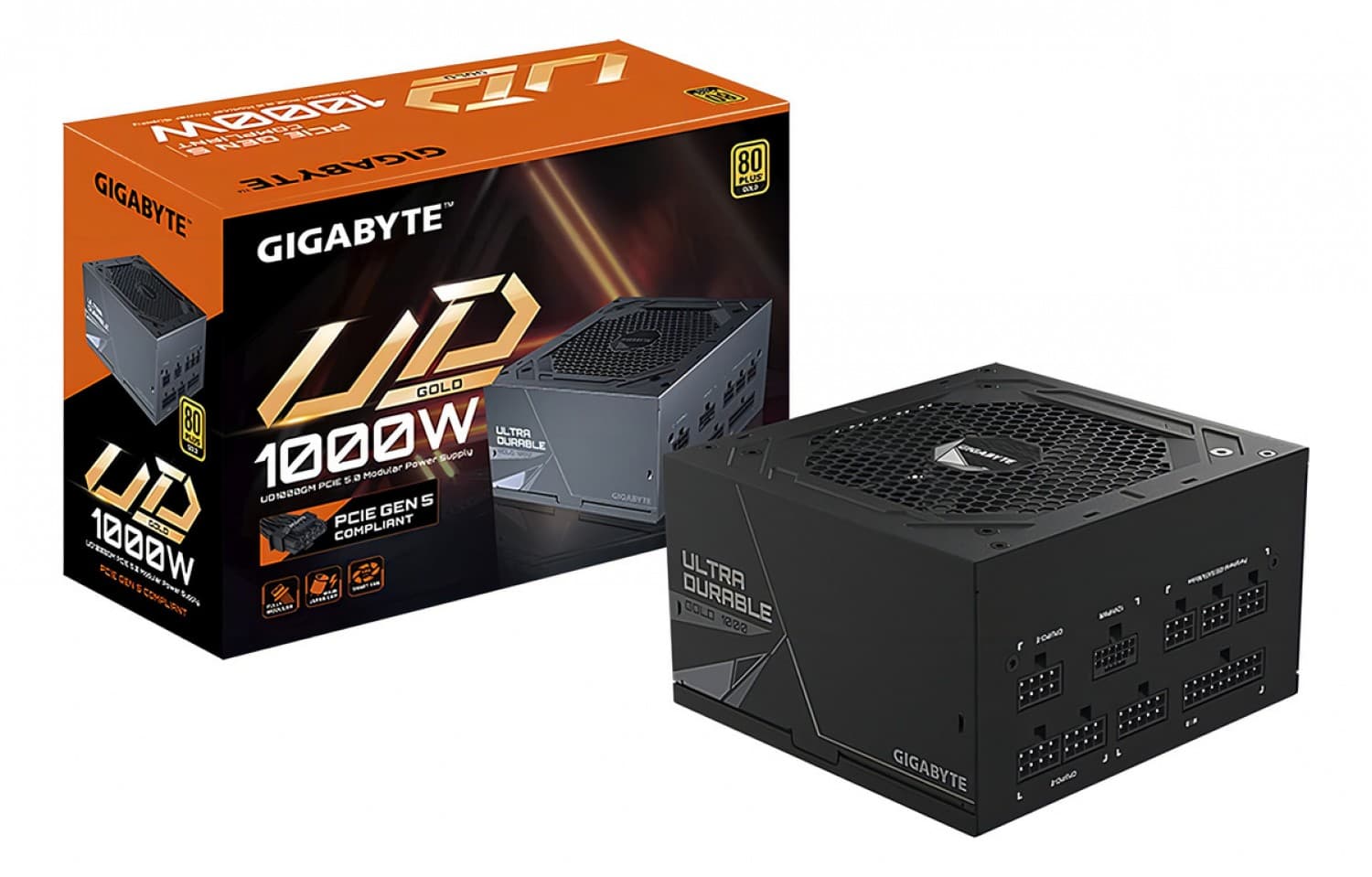 FUENTE GAMER GIGABYTE 1000W PG5 80 PLUS GOLD FULL MODULAR - Imagen 1