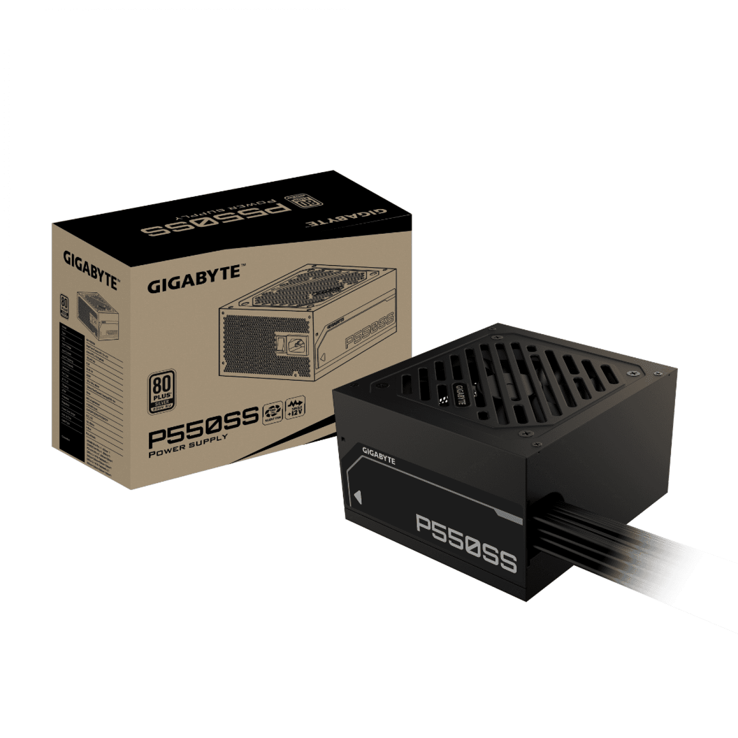 FUENTE GAMER GIGABYTE 550W 80 PLUS SILVER ATX 3.0 - Imagen 1