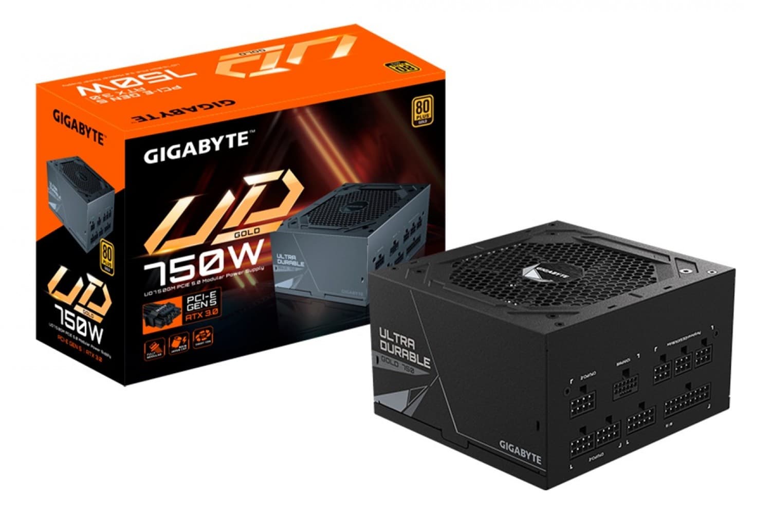 FUENTE GAMER GIGABYTE 750W PG5 80 PLUS MODULAR GOLD - Imagen 1