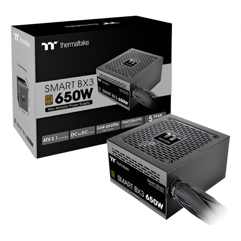FUENTE GAMER THERMALTAKE SMART BX3 650W 80 PLUS BRONZE · Thermaltake