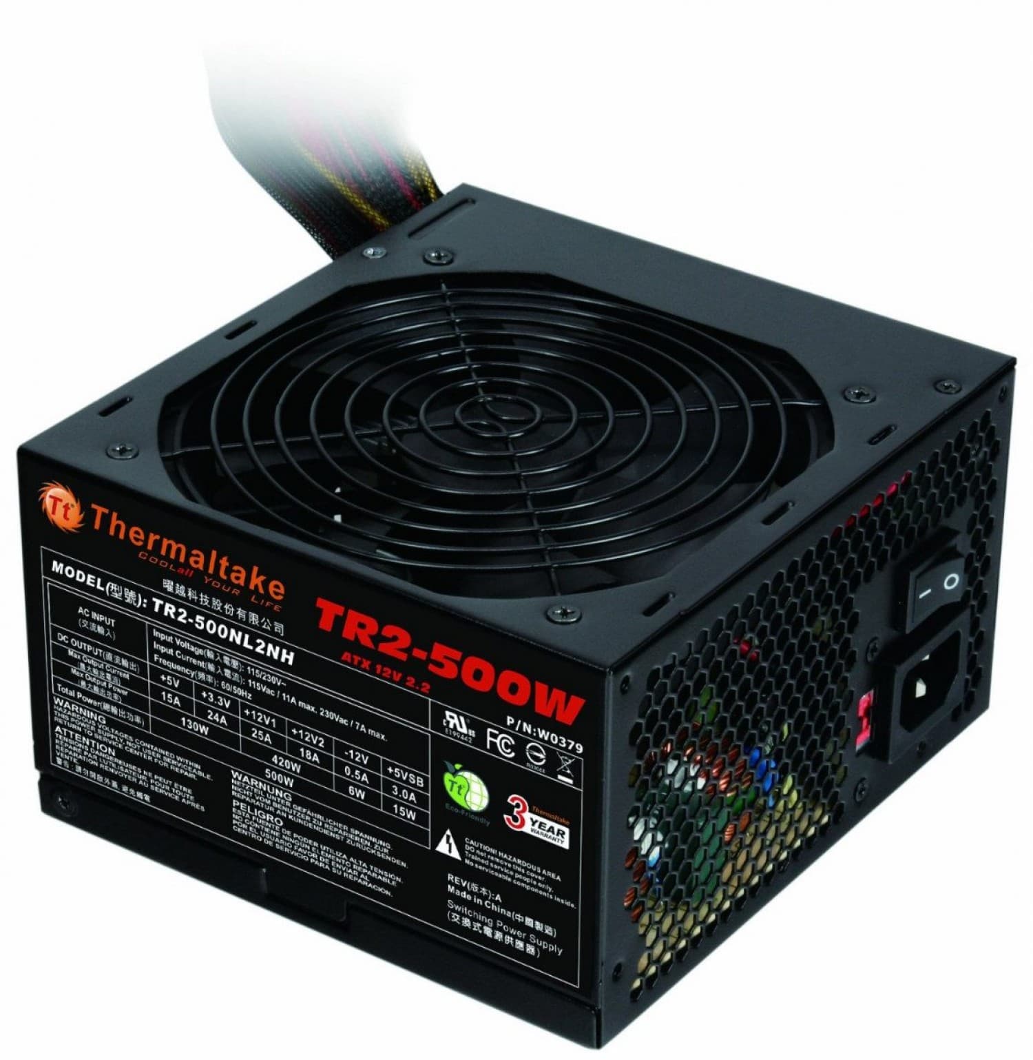 FUENTE GAMER THERMALTAKE TR2 500W - Imagen 1