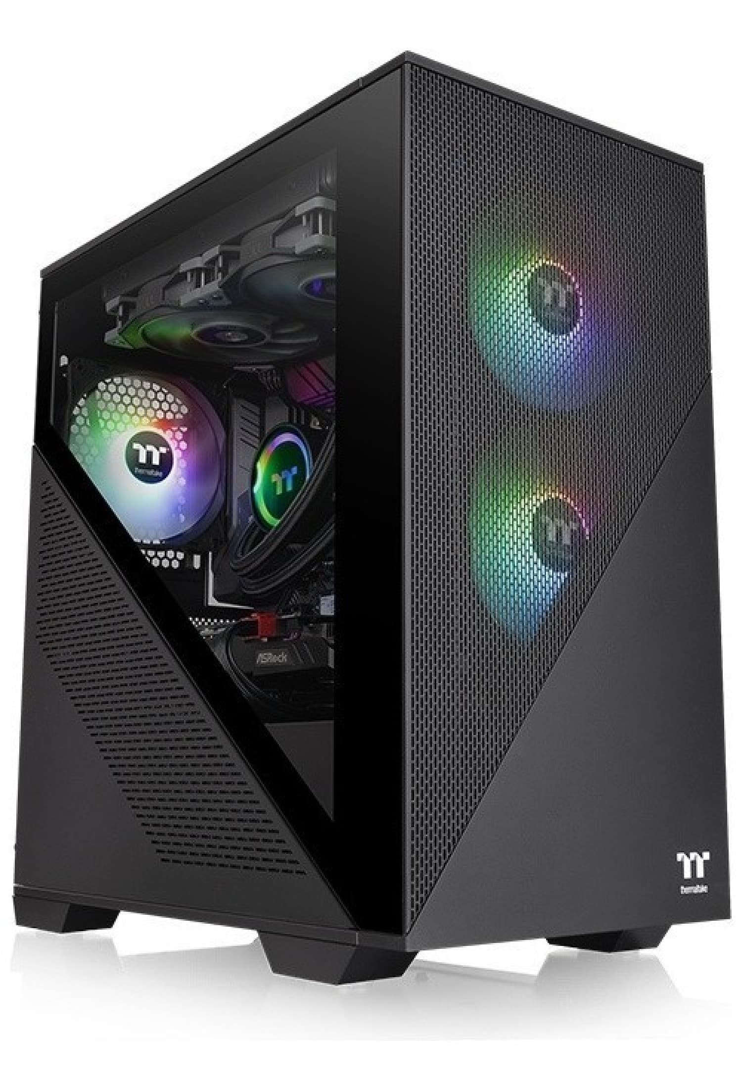 GABINETE GAMER THERMALTAKE DIVIDER 170 TG ARGB BLACK TEMP GLASS - Imagen 1