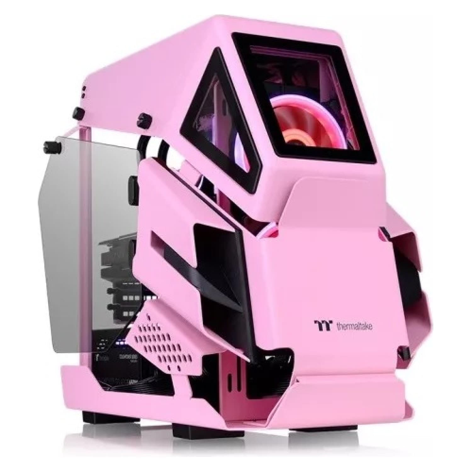 GABINETE THERMALTAKE AH T200 PINK TEMP GLASS - Imagen 1