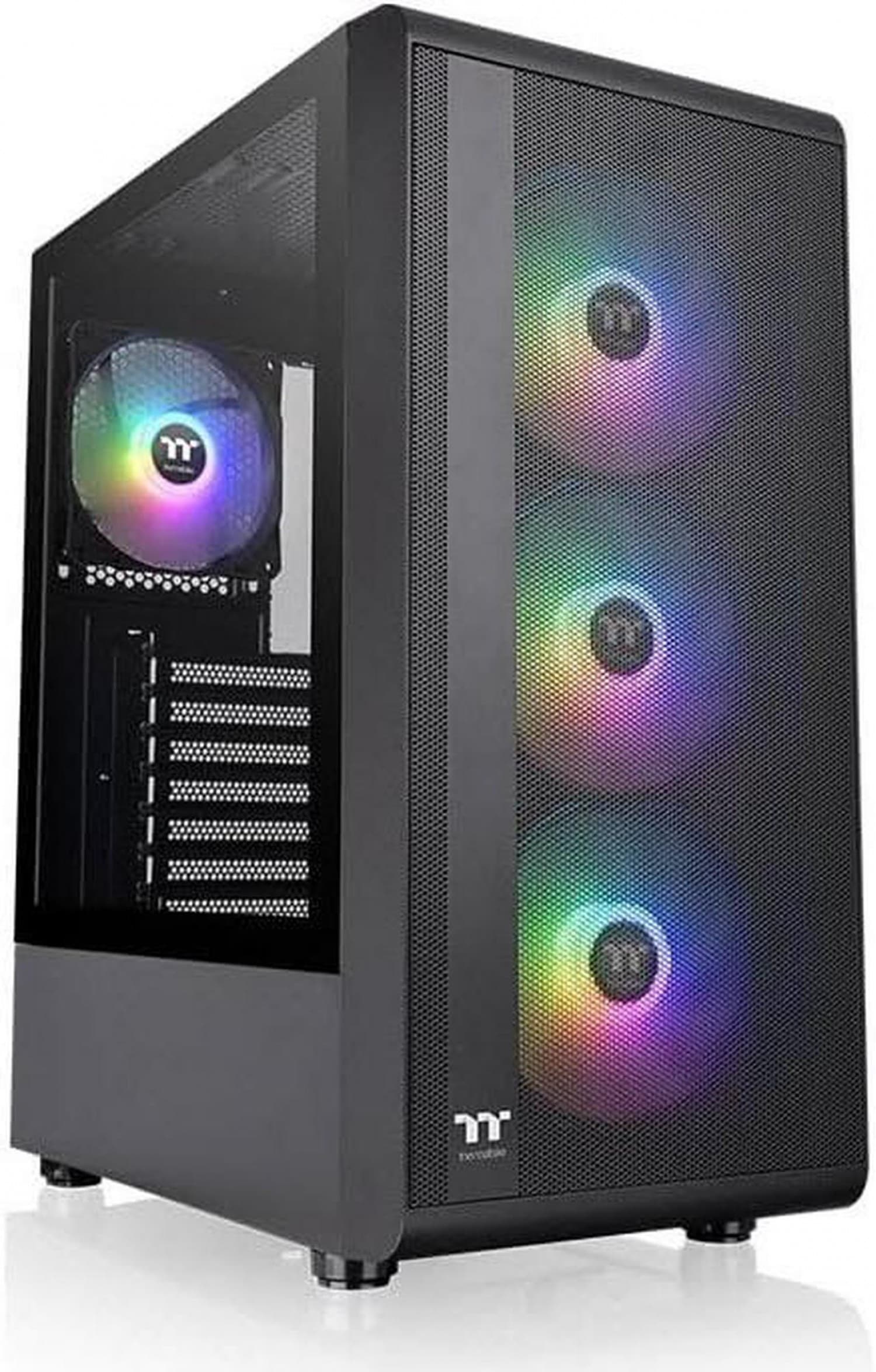 GABINETE THERMALTAKE S200 PLUS TG ARGB BLACK TEMPERED GLASS - Imagen 1