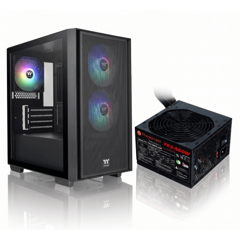 Gabinete c/fuente Thermaltake Versa H16 + TR2 500w · Thermaltake