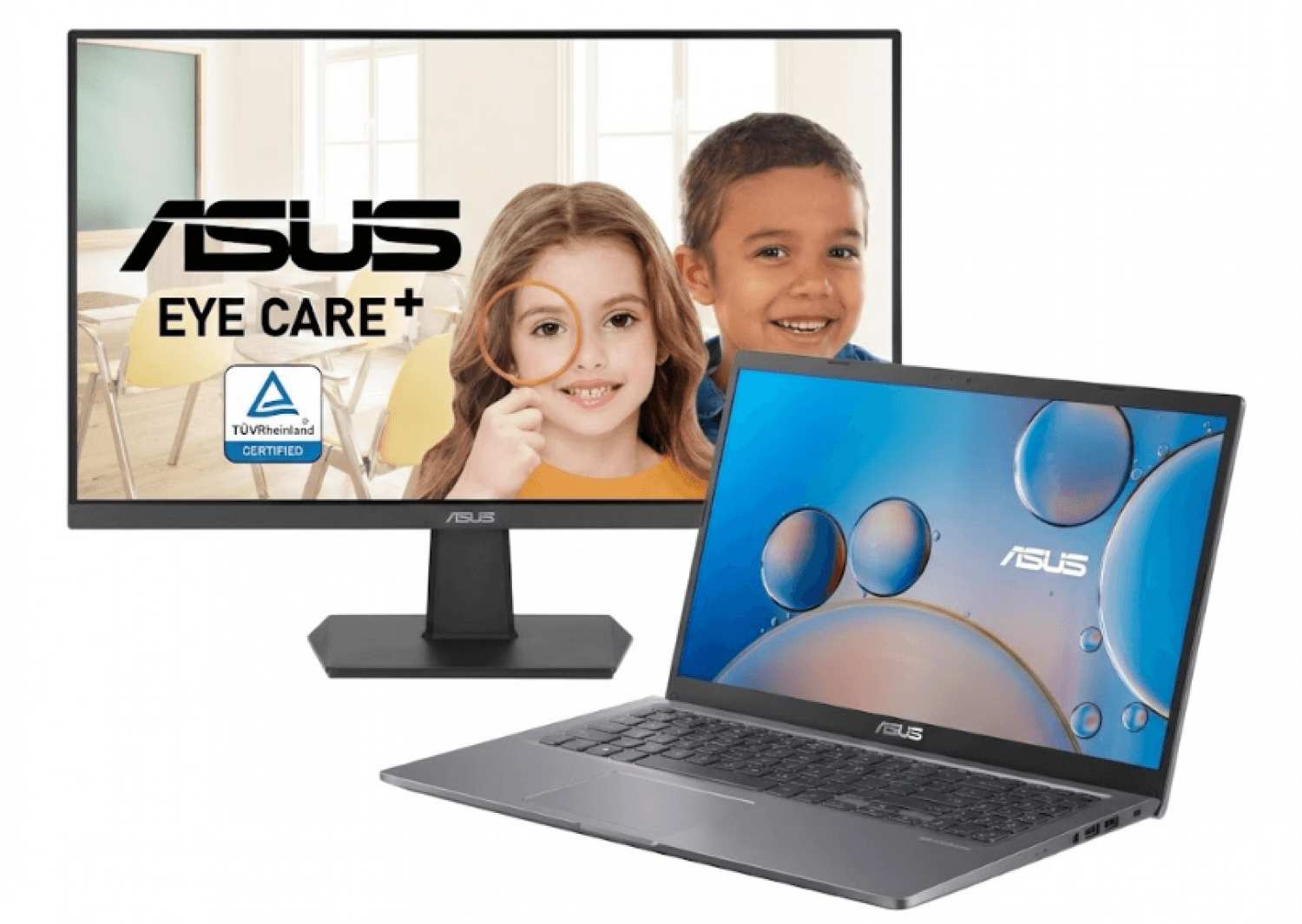 KIT ASUS NOTEBOOK X515EA I3 15.6 FHD 256 GB 4GB WINDOWS 11 + VA24EHF FHD IPS 100Hz 1ms - Imagen 1