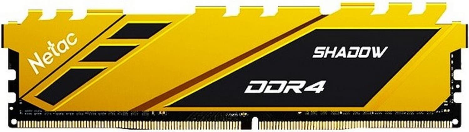 MEMORIA NETAC SHADOW DDR4 3200 16GB C16 YELLOW - Imagen 1
