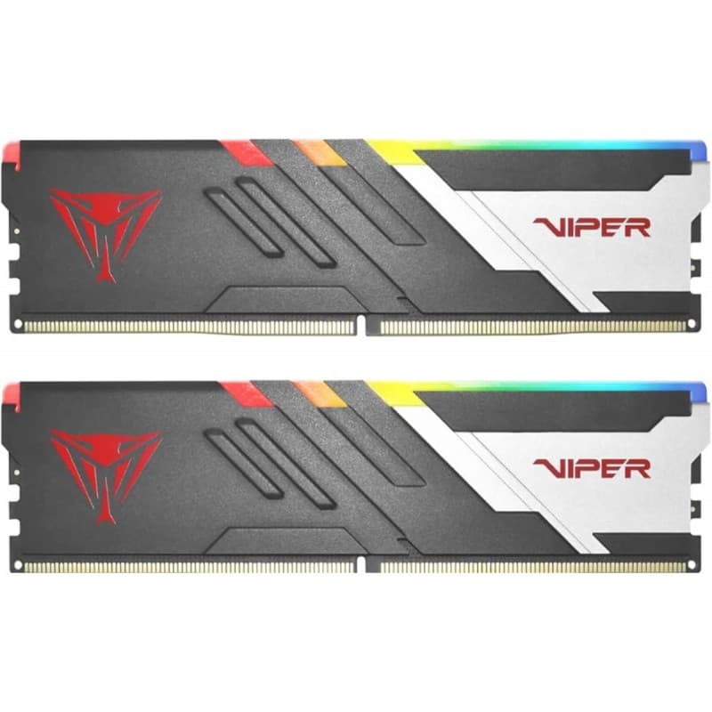 MEMORIA PATRIOT VIPER VENOM DDR5 32GB RGB 6000MT/S CL30 BLK/SIR HS DUAL KIT PE001007 · PATRIOT