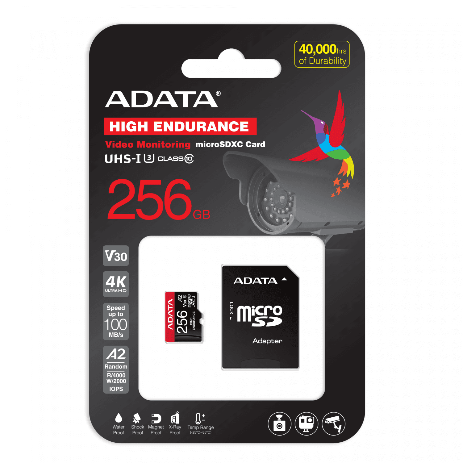 MICRO SD ADATA SDXC UHS-I CLASS 10 V30 256 GB - Imagen 1