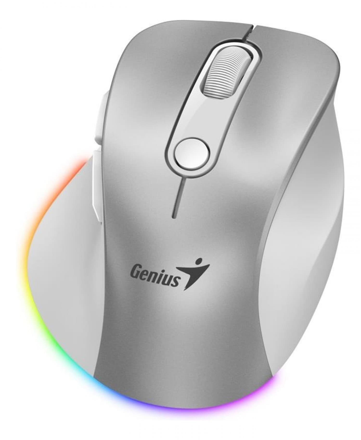 MOUSE WIRELESS MINI GENIUS ERGO 9000S PRO RECARGABLE PEARL/WHITE - Imagen 1