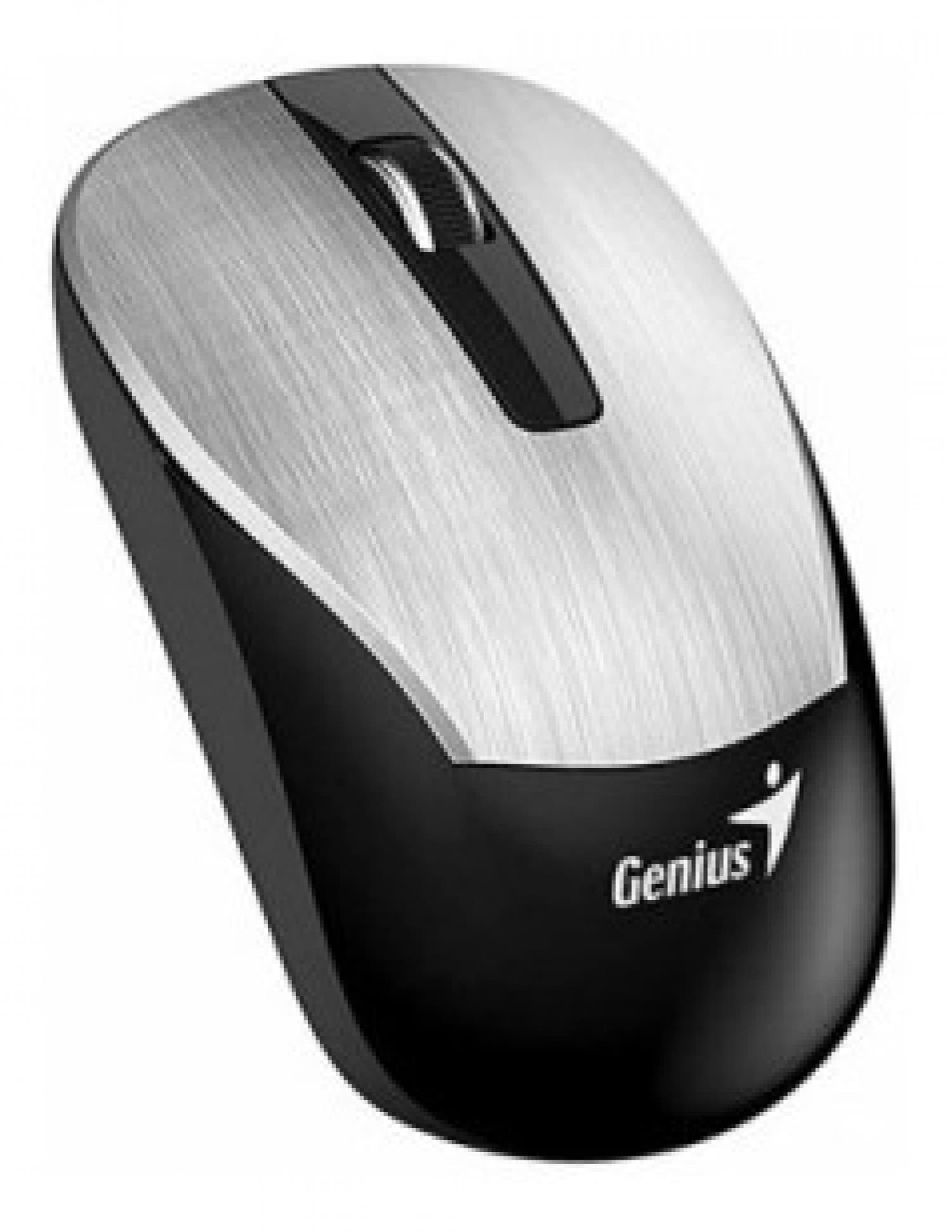MOUSE WIRELESS RECARGABLE GENIUS ECO-8015 SILVER - Imagen 1