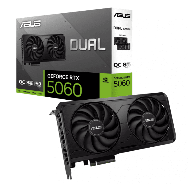 PLACA DE VIDEO ASUS DUAL RTX 5060 O8GB EVO · Asus