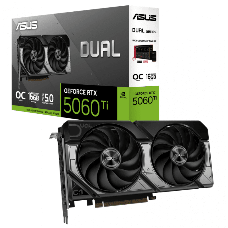 PLACA DE VIDEO ASUS DUAL RTX 5060TI 16GB · Asus