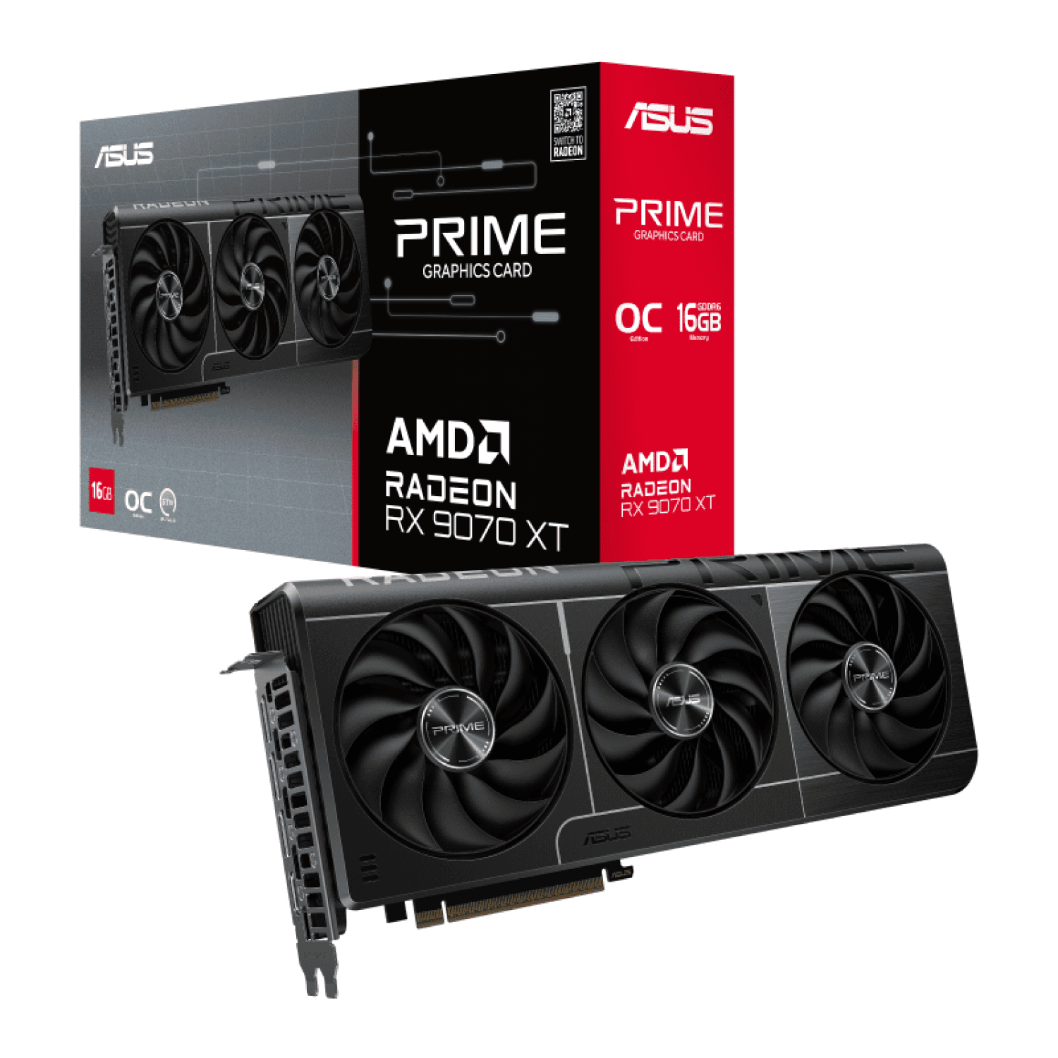 PLACA DE VIDEO ASUS PRIME RX 9070XT O 16G - Imagen 1