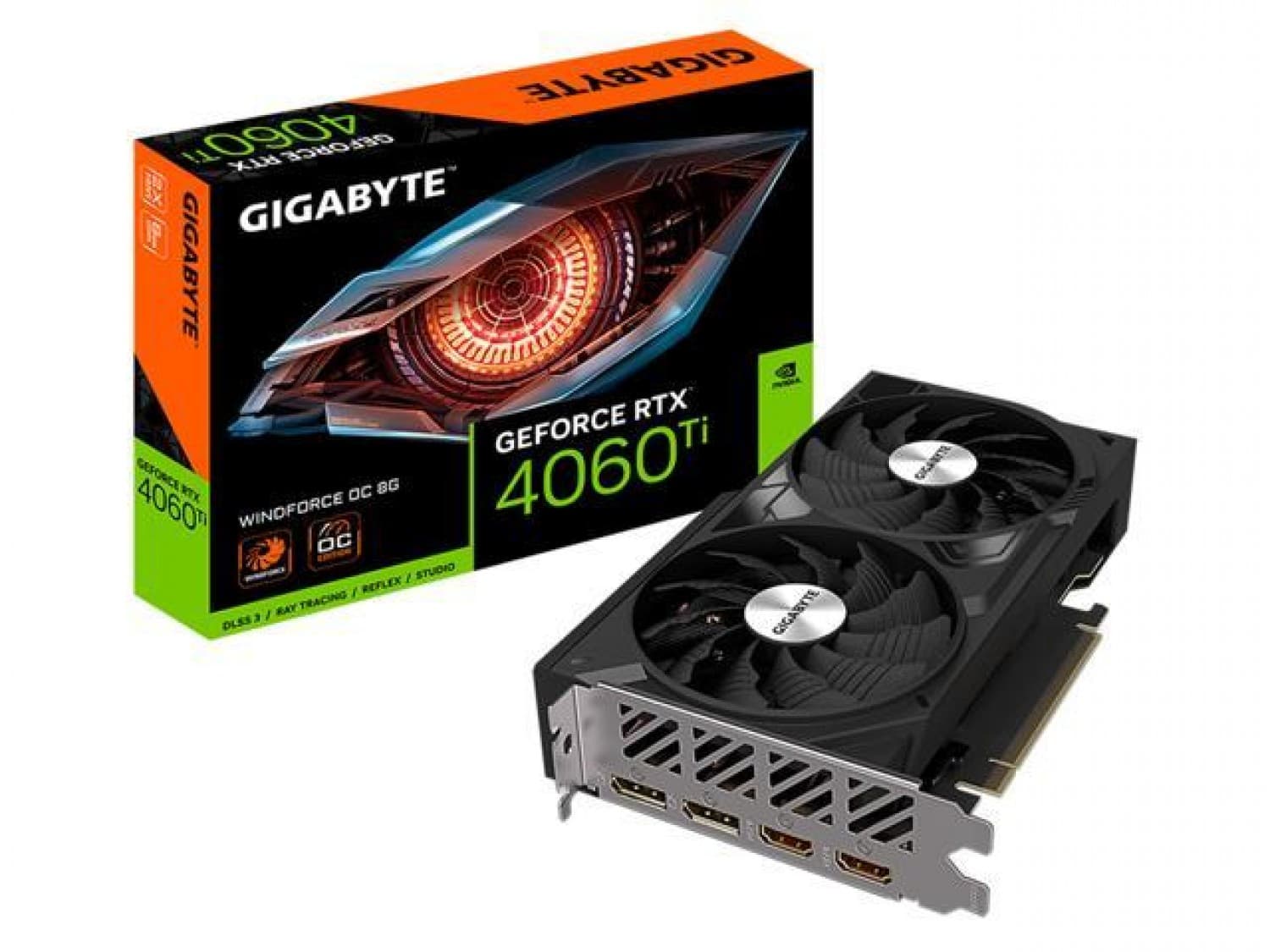 PLACA DE VIDEO GIGABYTE RTX 4060 TI WF2 OC V2 8GB - Imagen 1