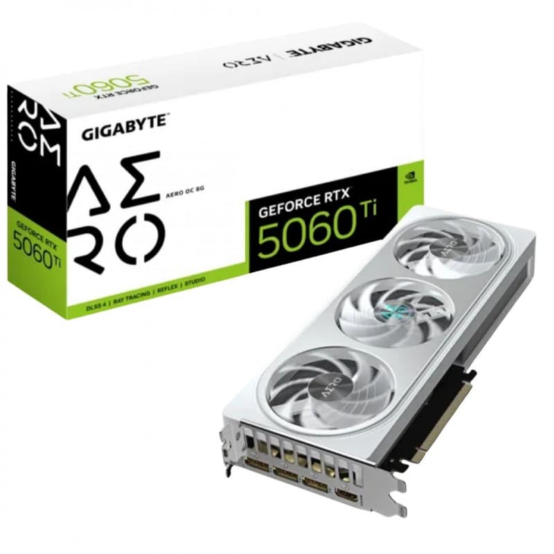PLACA DE VIDEO GIGABYTE RTX 5060TI AERO 8GB · Gigabyte