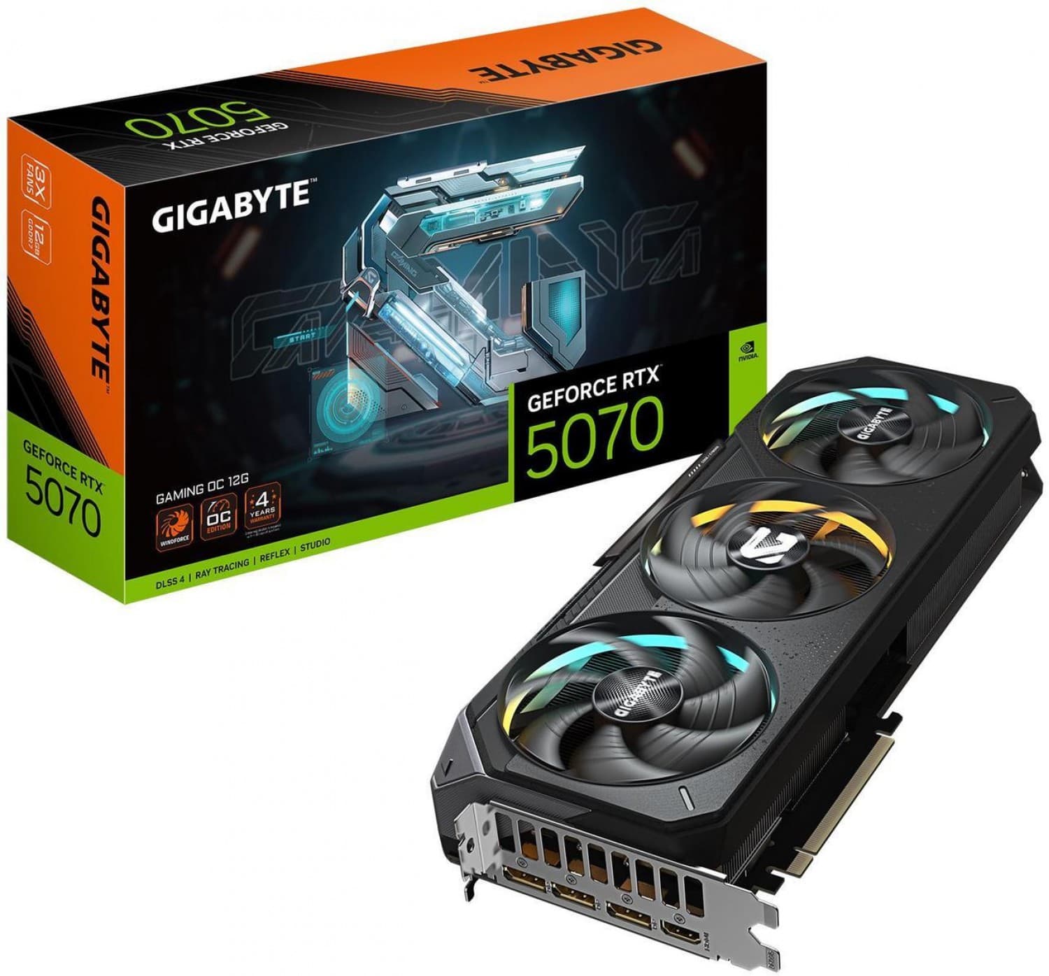 PLACA DE VIDEO GIGABYTE RTX 5070 GAMING OC 12GB - Imagen 1