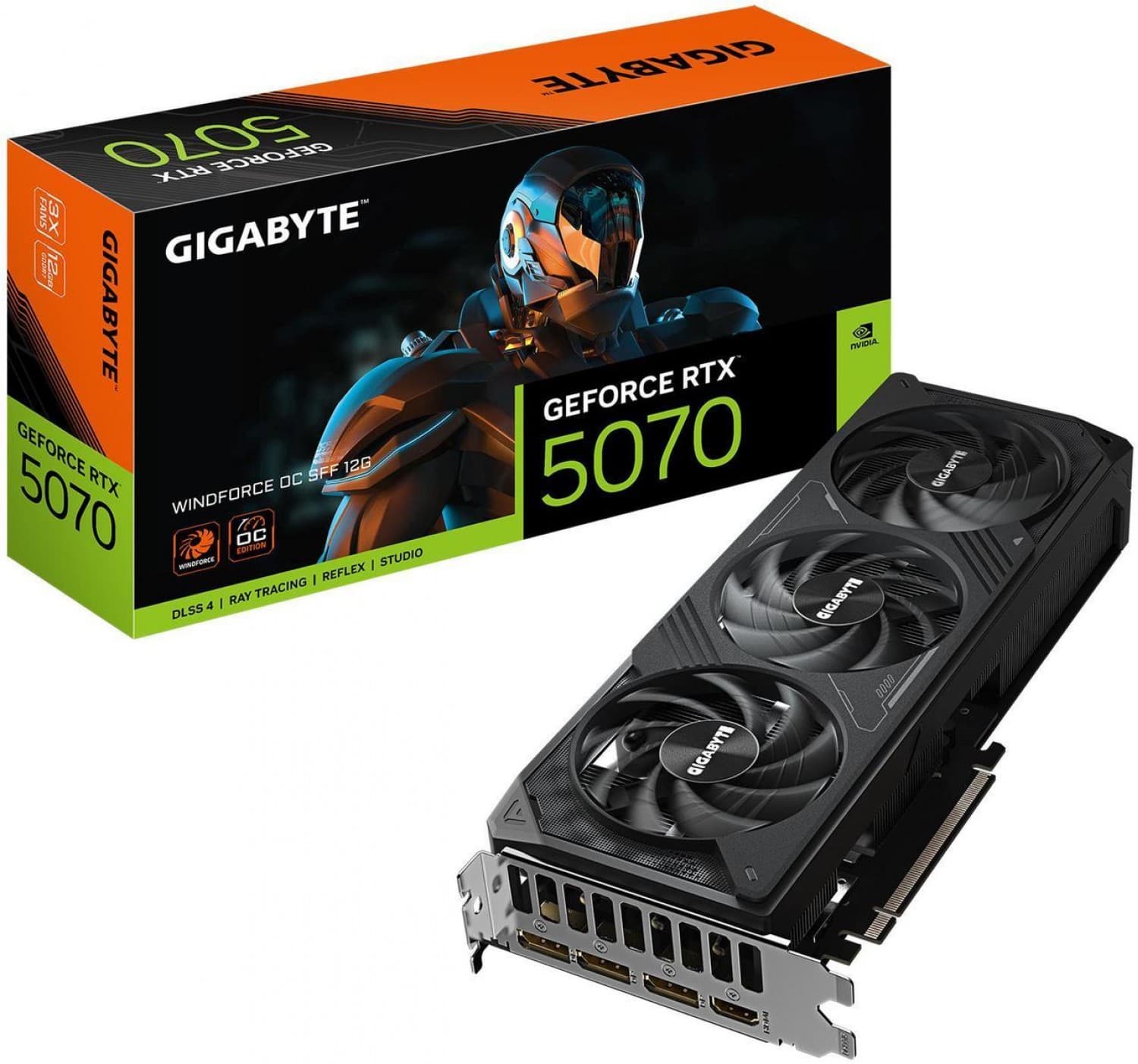 PLACA DE VIDEO GIGABYTE RTX 5070 WF3 OC 12GB - Imagen 1