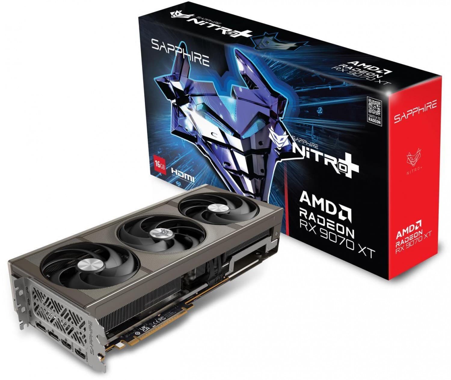 PLACA DE VIDEO SAPPHIRE NITRO RX 9070 XT GAMING OC 16GB - Imagen 1