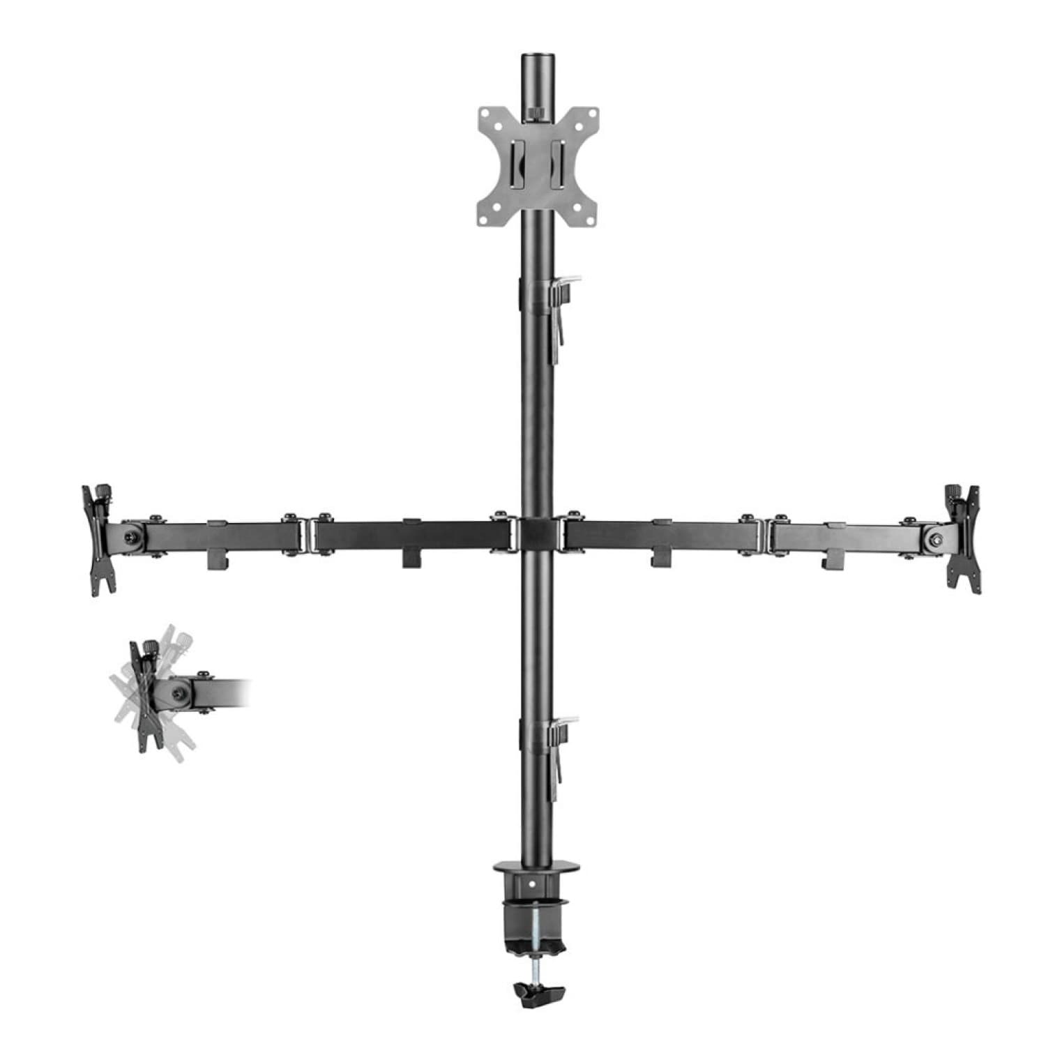 SOPORTE INTELAID DE ESCRITORIO TRIPLE 13/32 VESA 75X75 100X100 IT-DB21E - Imagen 1