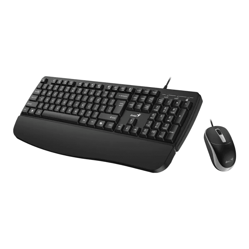 TECLADO + MOUSE COMBO USB GENIUS KM-123 BLACK · Genius