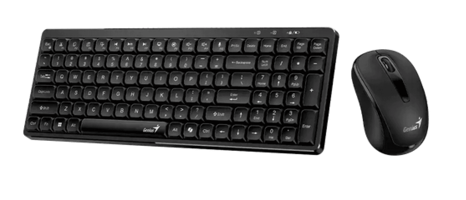 TECLADO + MOUSE WIRELESS GENIUS LUXEMATE Q8100 BLACK - Imagen 1