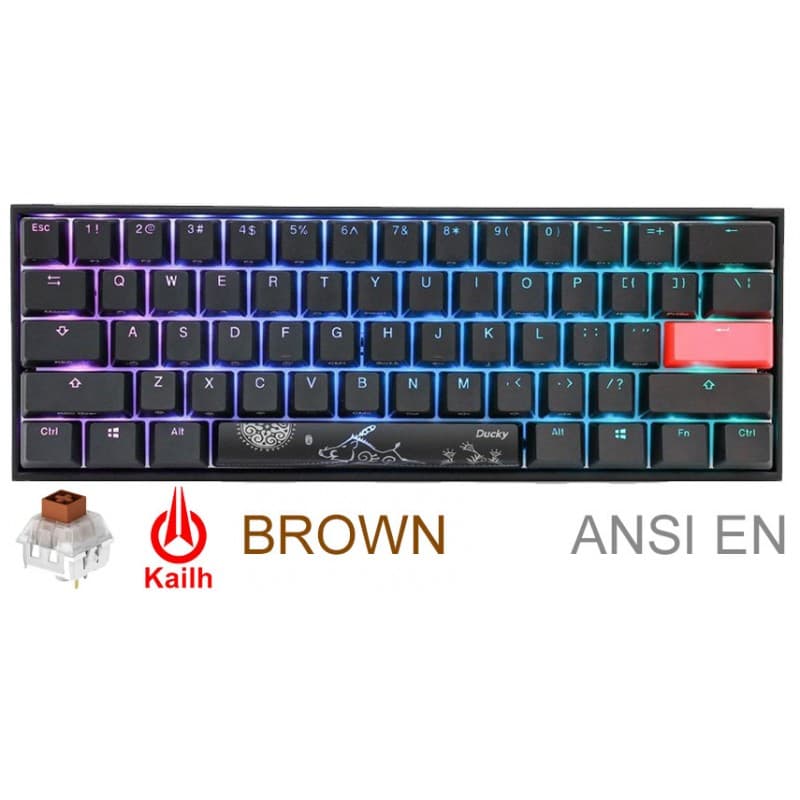 TECLADO GAMER DUCKY MECHA MINI V2 RGB Kailh BOX Brown PBT DOUBLE-SHOT · Ducky