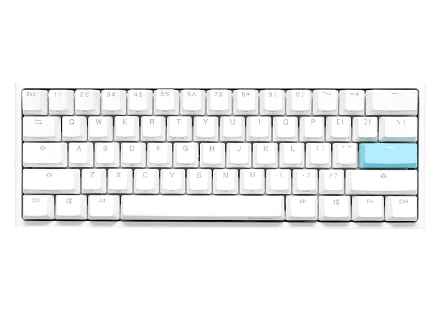 TECLADO GAMER DUCKY ONE 2 MINI RGB WHITE RGB KAILH BOX SILENT RED SWICHT DOUBLE-SHOT PBT MECANICO - Imagen 1