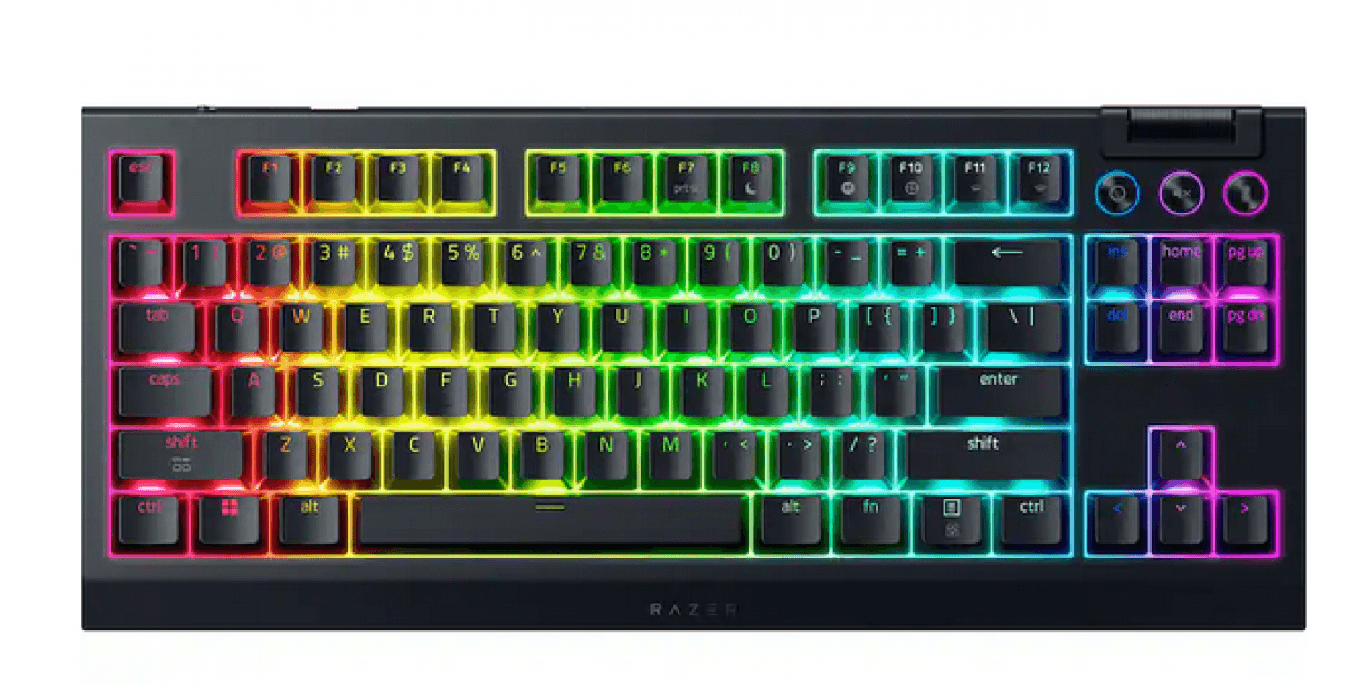 TECLADO GAMER RAZER BLACKWIDOW V4 TENKEYLESS HYPERSPEED WIRELLESS+BT EN-US - Imagen 1