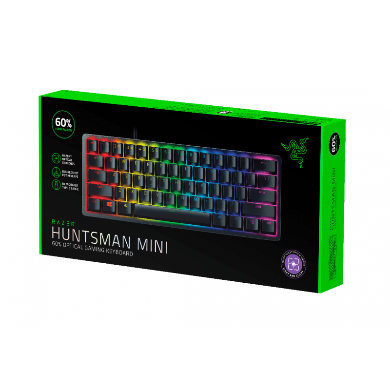 TECLADO GAMER RAZER HUNTSMAN MINI PURPLE-SWITCH CLICKY ESPAÑOL · Razer