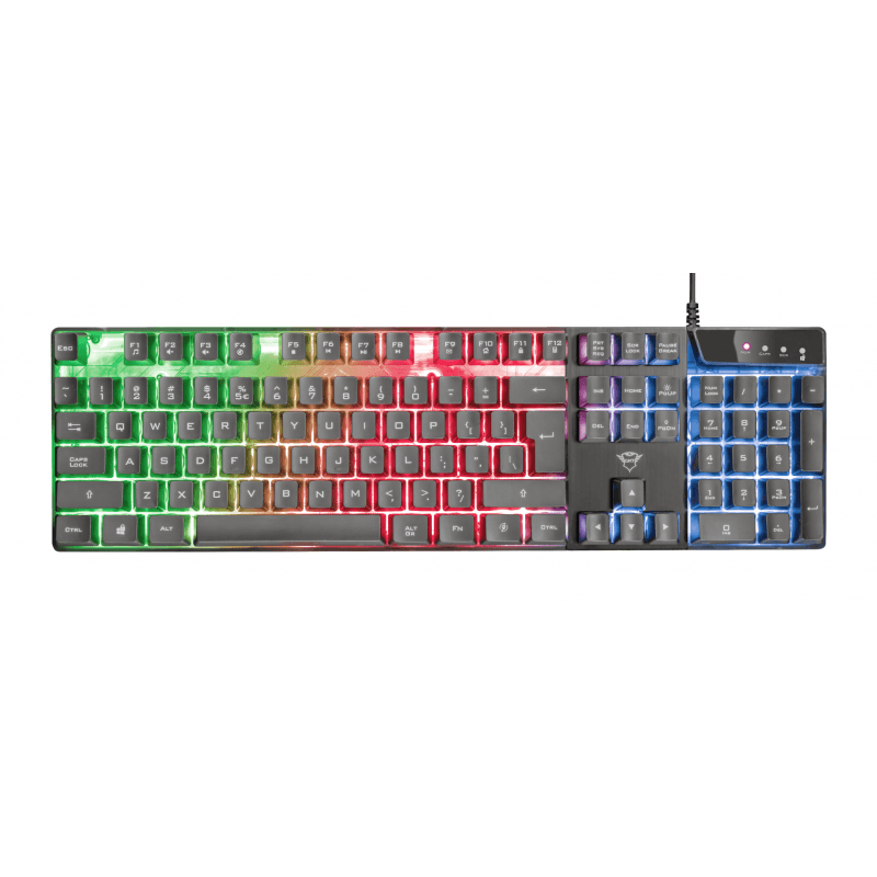 TECLADO GAMER TRUST AZOR GXT 835 / IDIOMA INGLES · Trust