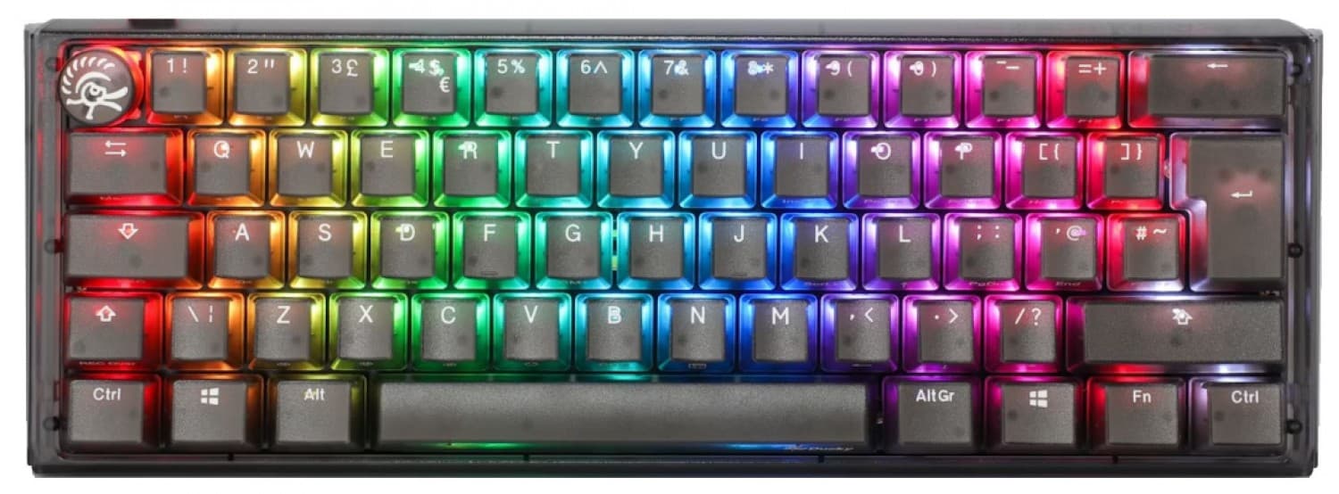 TECLADO MECANICO DUCKY ONE 3 AURA CLEAR BLACK 65 MINI DKON2161ST-BESPDABAAAC1 - Imagen 1