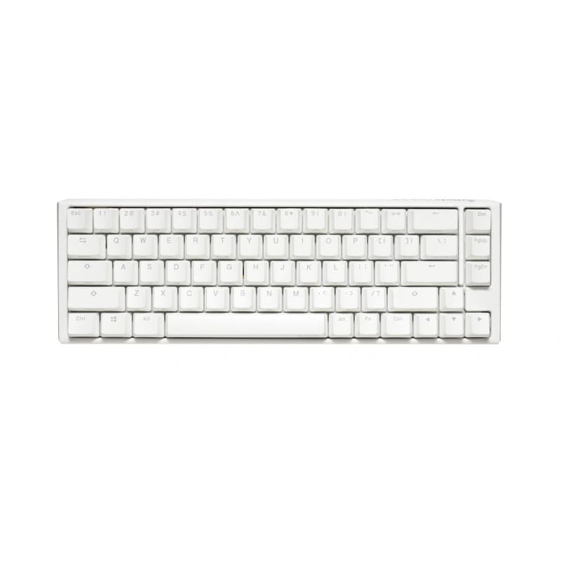 TECLADO MECANICO DUCKY ONE 3 SF TECLAS BLANCAS INTERRUPTOR ROJO INGLES PBT DOBLE DISPARO SIN COSTURAS ESTUCHE SUPERIOR BLANCO ESTUCHE INFERIOR BLANCO · Ducky