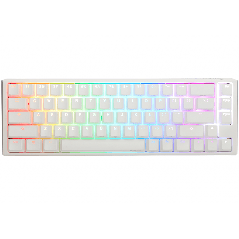 TECLADO MECANICO DUCKY ONE 3 SF TECLAS BLANCASINTERRUPTOR NEGRO INGLES PBT DOBLE DISPARO SIN COSTURAS ESTUCHE SUPERIOR BLANCO ESTUCHE INFERIOR BLANCO · Ducky